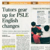 Tutors gear up for PSLE English changes with highlight